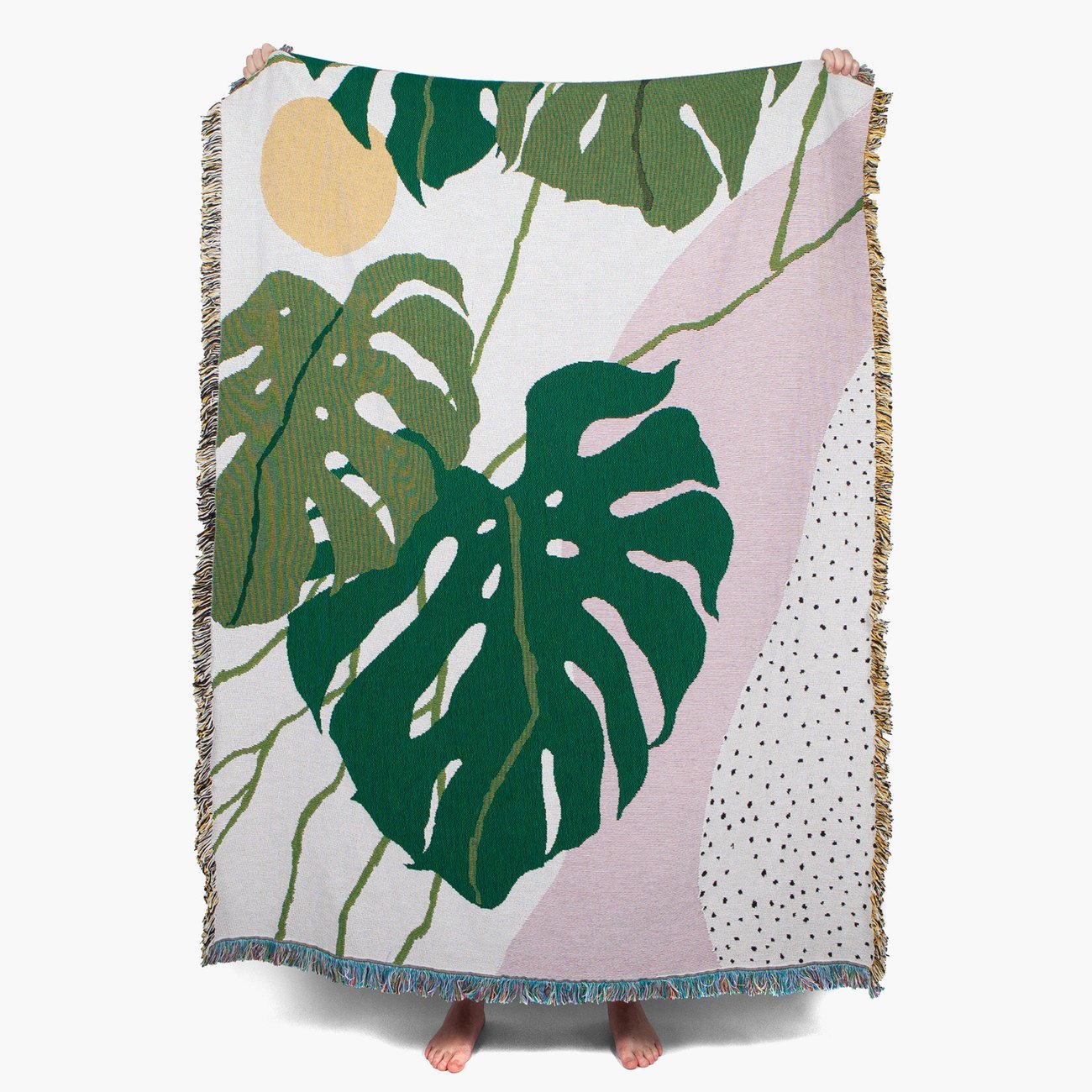 Monstera throw hotsell blanket